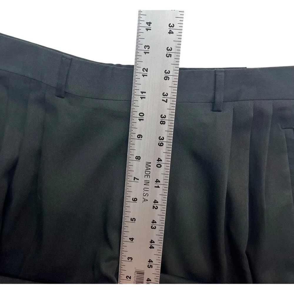 vtg 90s Savane 33x30 Charcoal Dress Suit Pants Trousers Pleated High Waisted